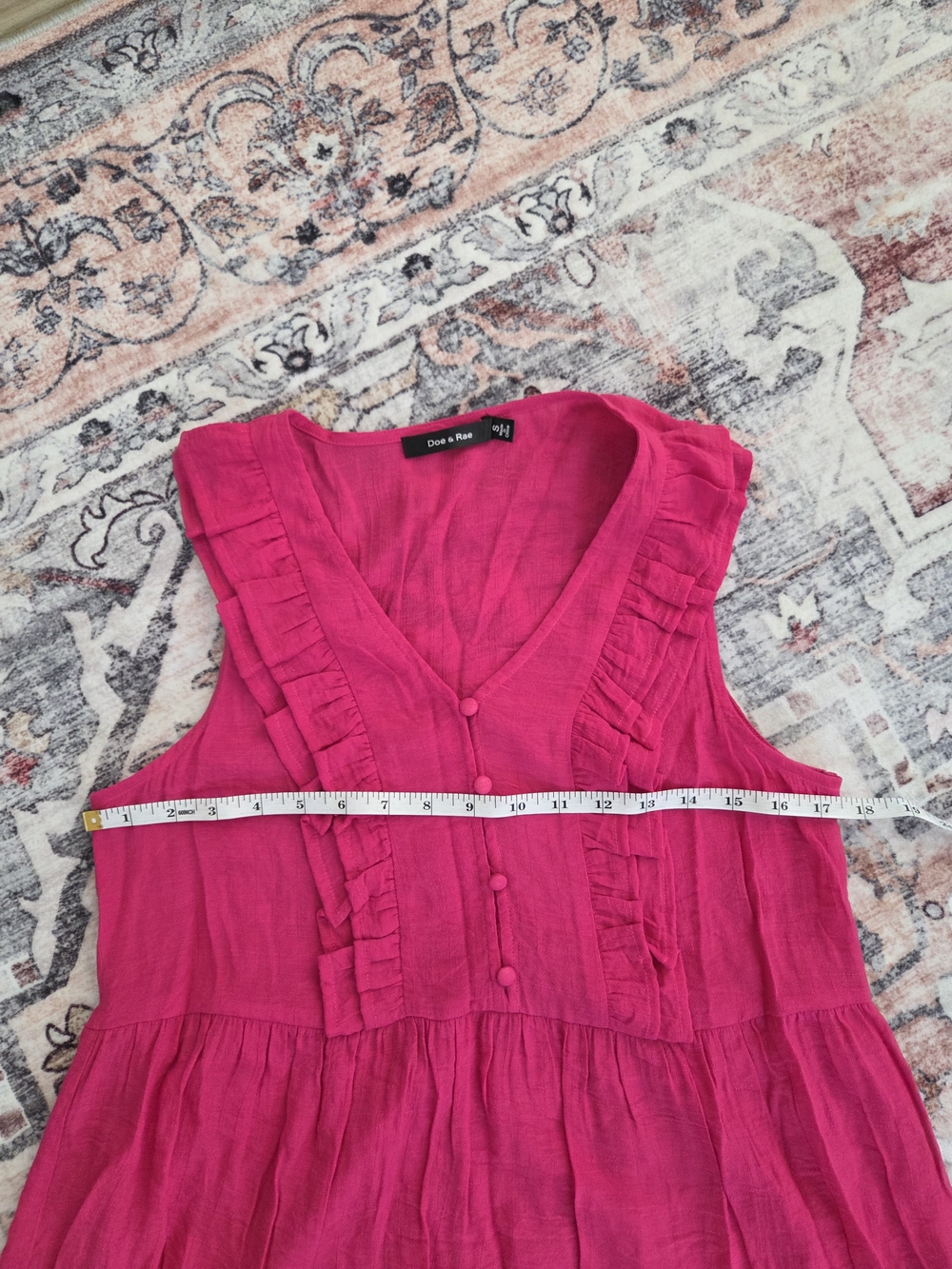 Doe & Rae Sleeveless Ruffle  Top - Picture 5 of 5